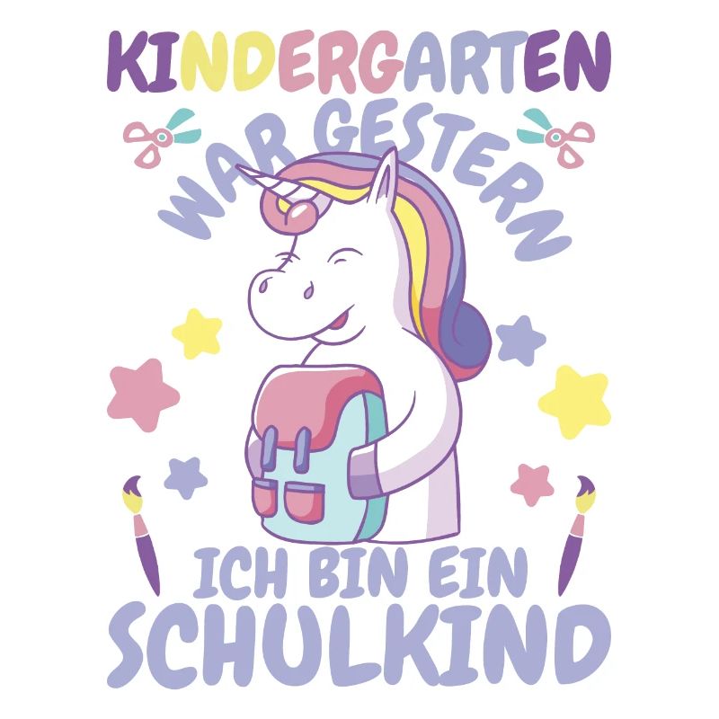 Ich bin ein Schulkind Einhorn
