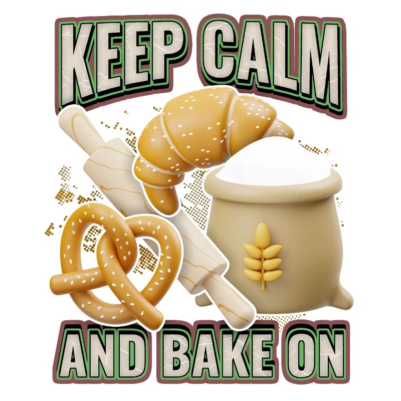 Baking bread, baker, bakery, 3d, funny saying
