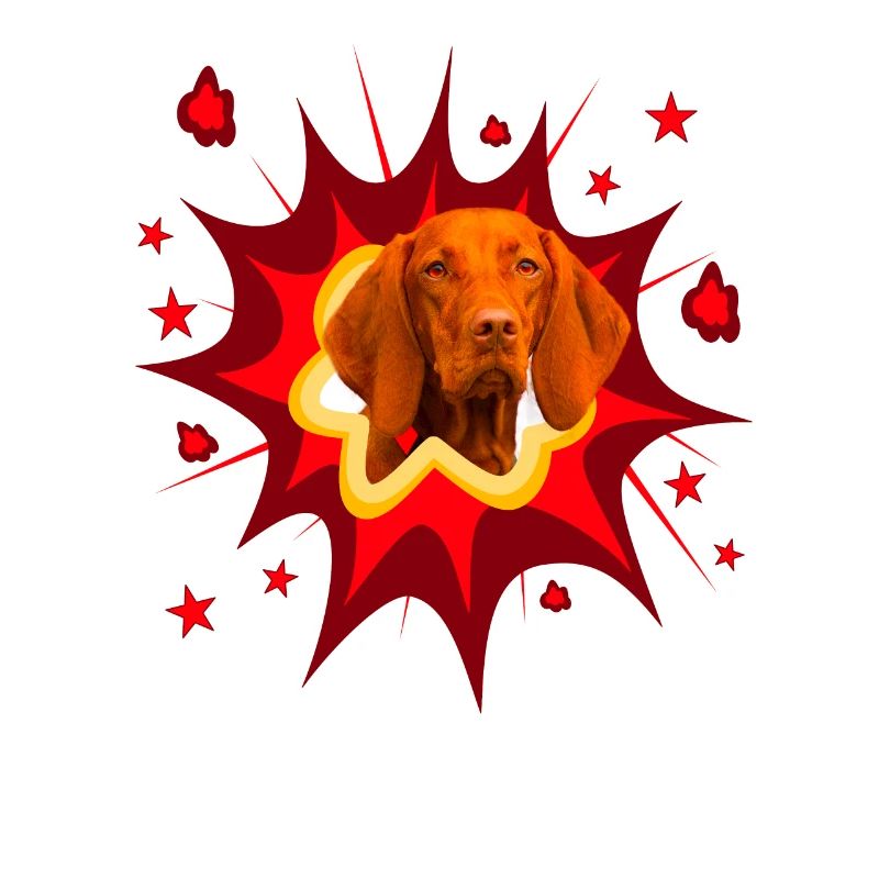 Conception de chien comique - Pow - Vizsla