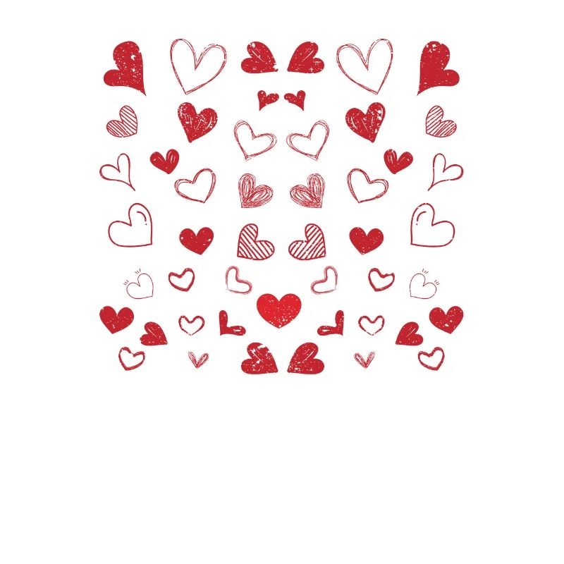 Hearts Pattern Saint-Valentin Mignon Love V-Day