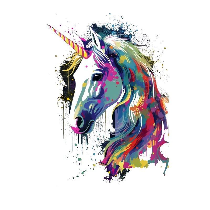 Abstraktes farbiges Einhorn
