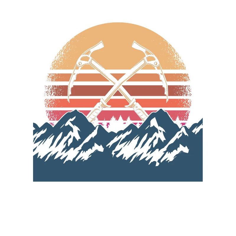 Retro Eisklettern Design