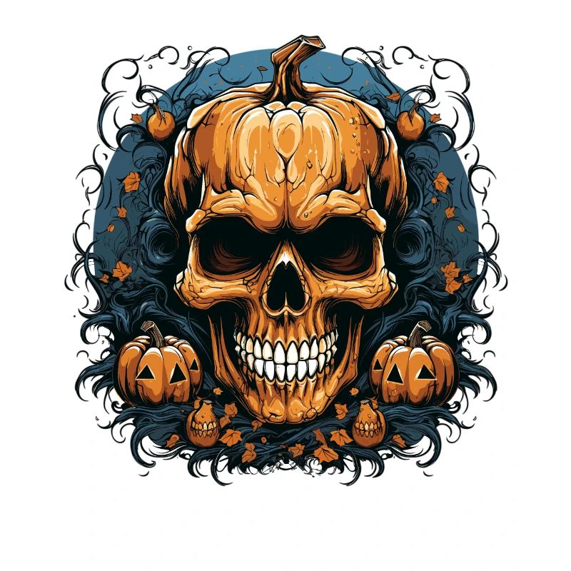Drôle de conception de citrouille crâne d’Halloween