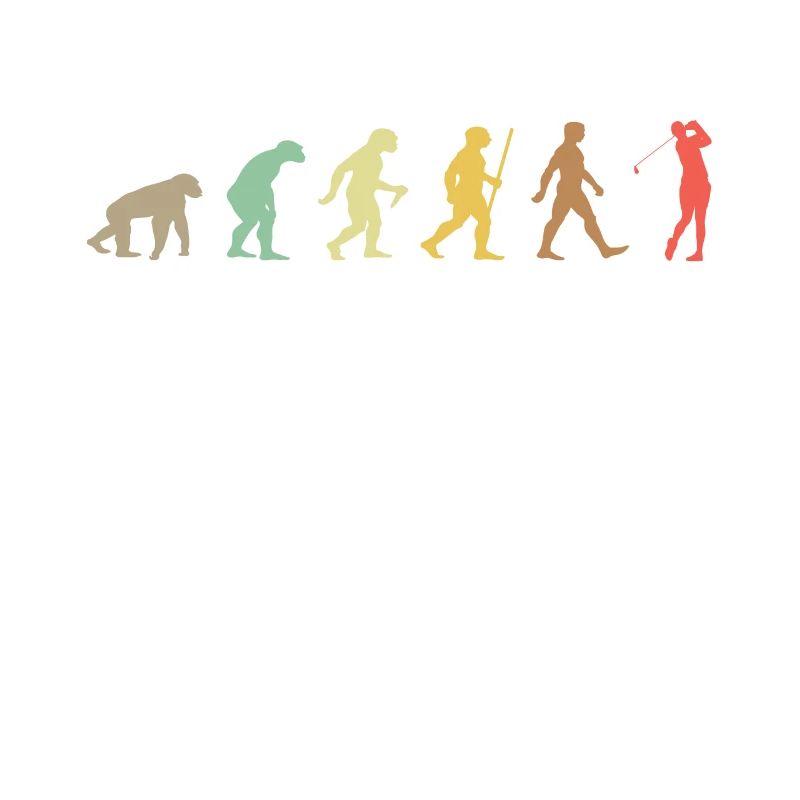 Golf Retro Golfer Evolution Funny Golfing