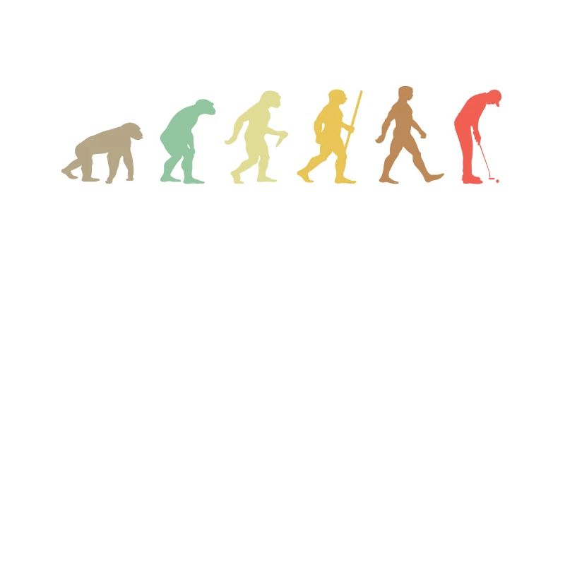 Golf Retro Golfer Evolution Funny Golfing
