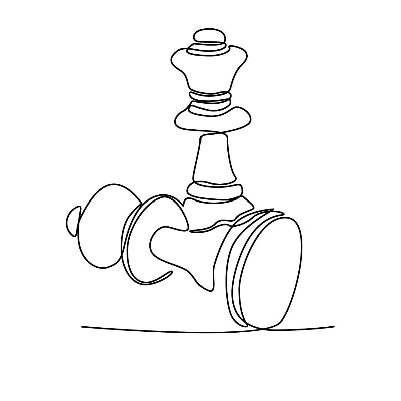 Chess Chess Player Chess Pieces Lineart