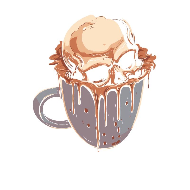 Coffee Cafe Skull