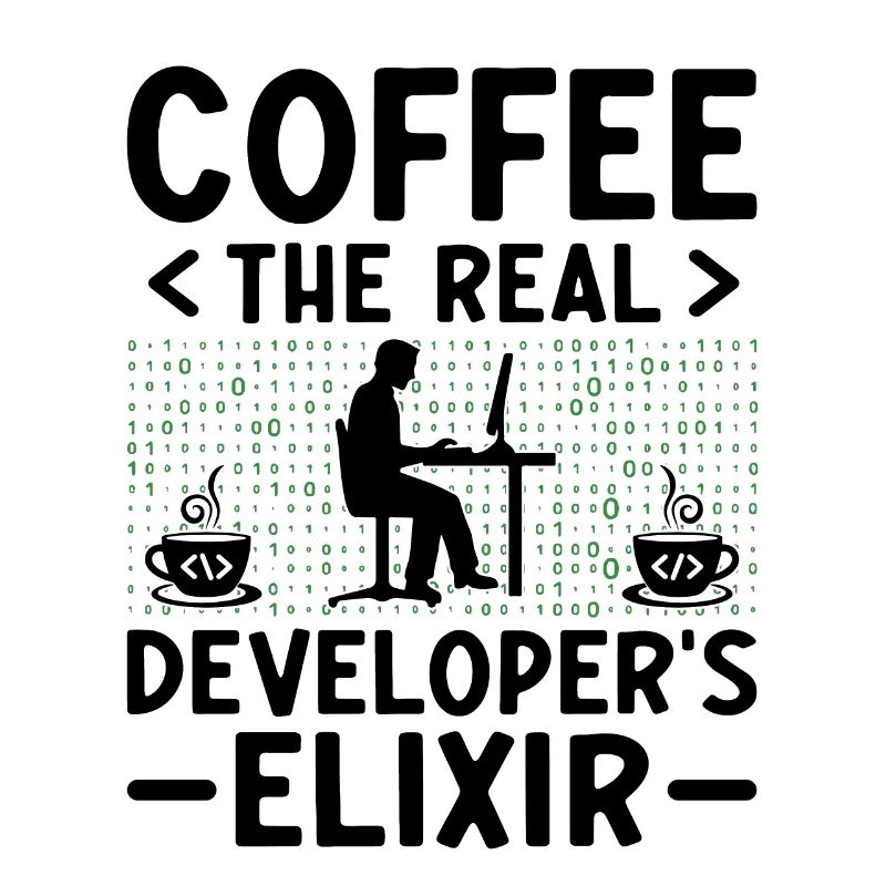 Kaffee-Codierung Programmierer Programmierer Entwickler Nerd Coff