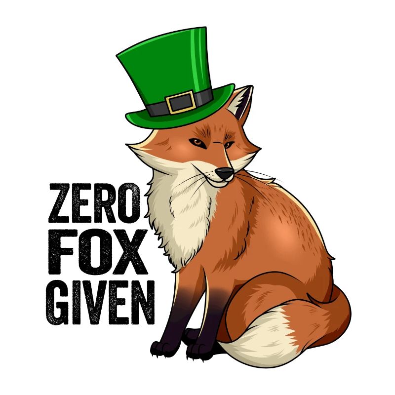 Zero Fox Given Jeu de mots mignon Kawaii Irish Fox