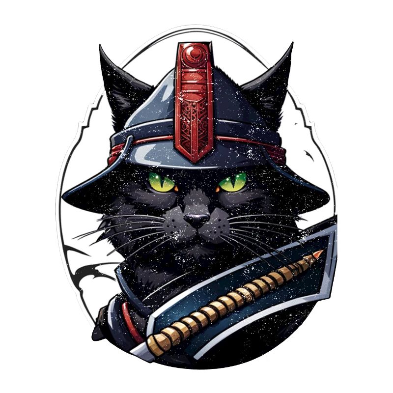 chat ninja - chaton samourai
