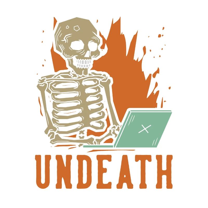 Entwickler Coder Programmierer Skelett Undeath