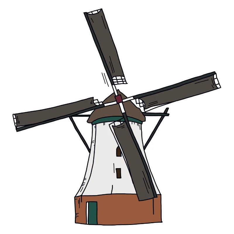 Moulin à vent blanc