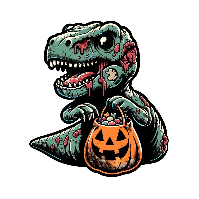 T-Rex Dinosaurier Süßes Oder Saures Halloween