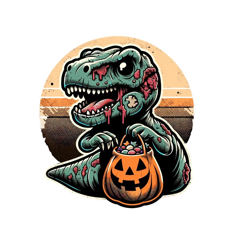 T-Rex Dinosaurier Süßes Oder Saures Halloween