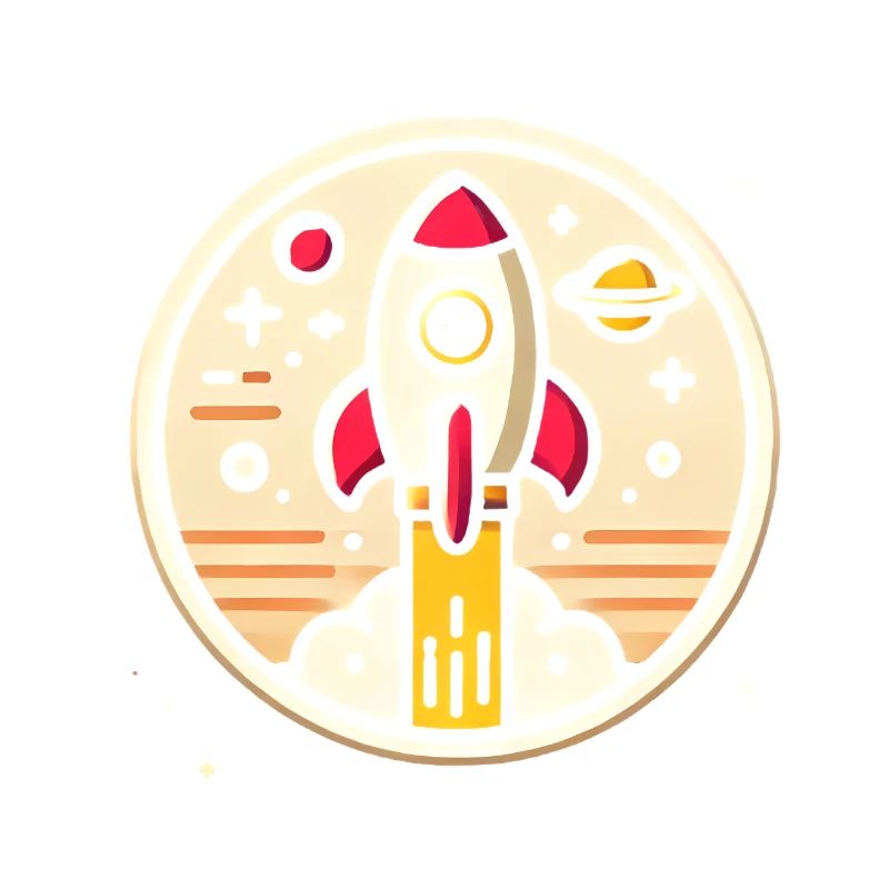 Fusée rétro perdue dans l’espace Graphique