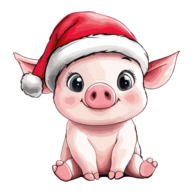 Cochon Noël Mignon Mignon Couler Cochon