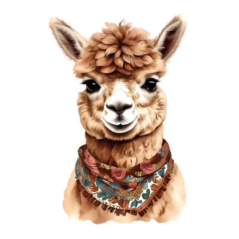 Conception d’animaux d’alpaga - Illustration graphique amusante