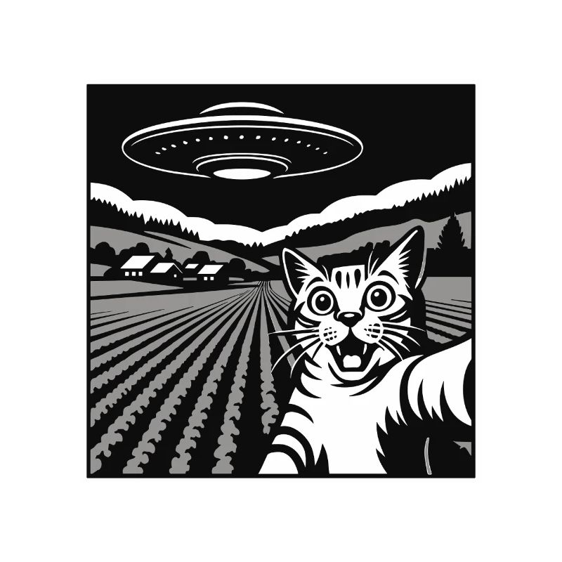 Drôle de chat, machine extraterrestre