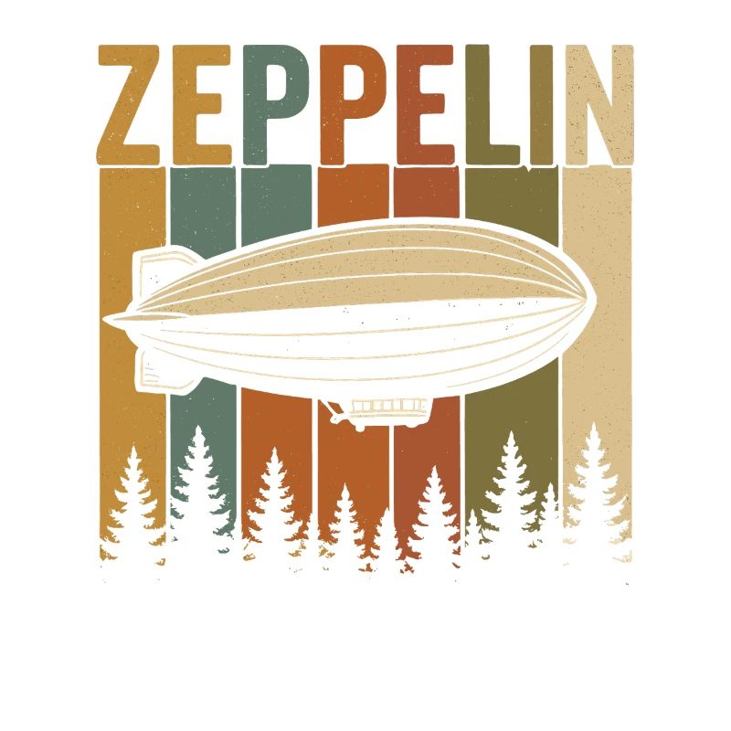 Conception rétro du dirigeable Zeppelin