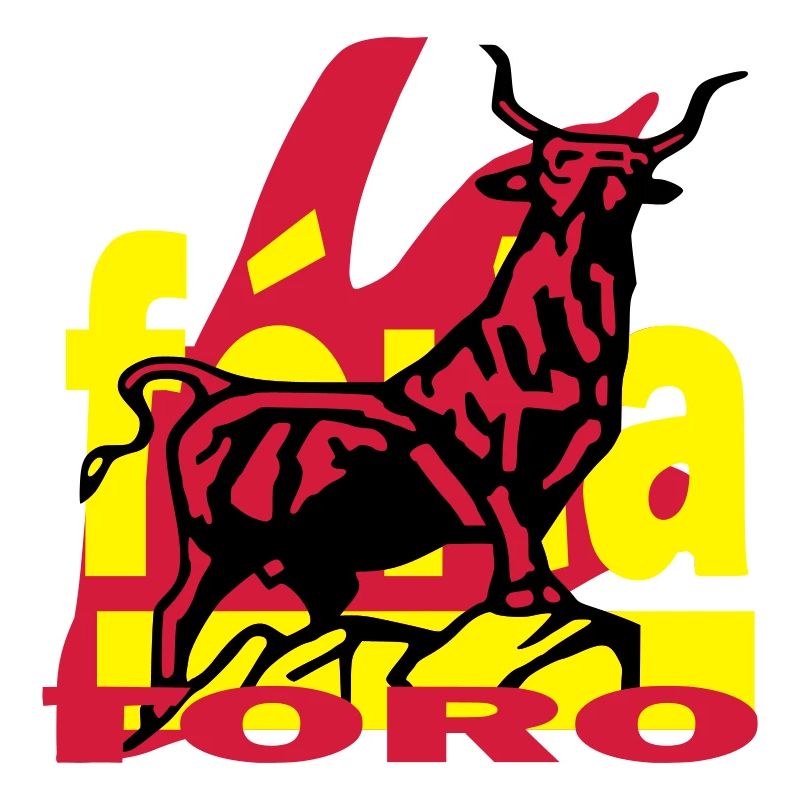 Taureau de Provence avec logo coloré