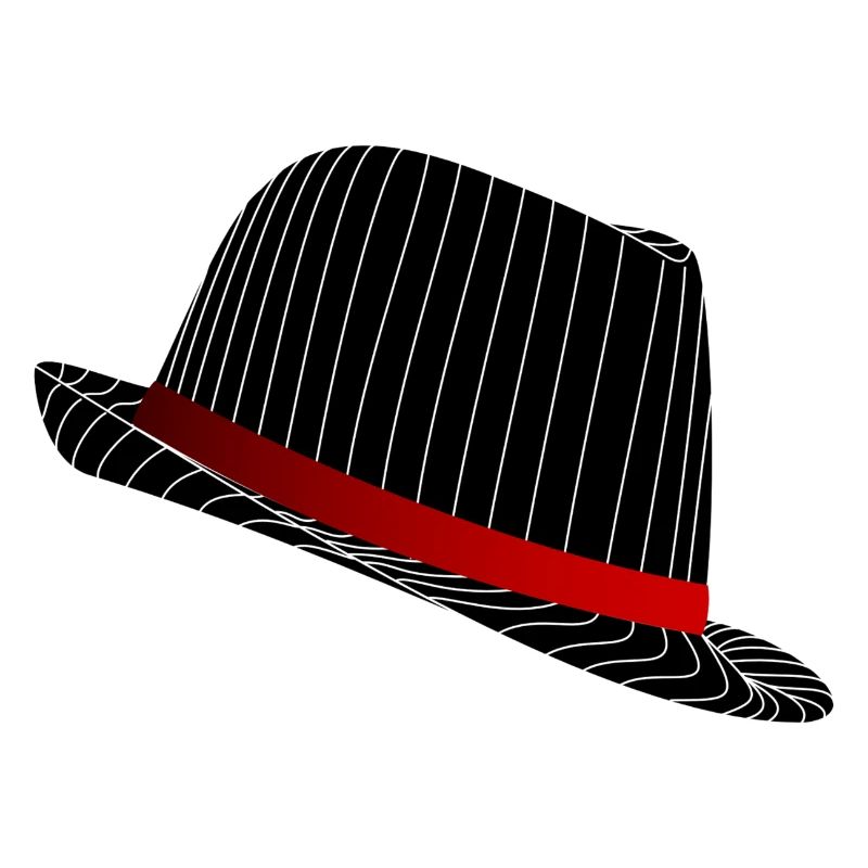 Chapeau élégant dans la conception de rayures.