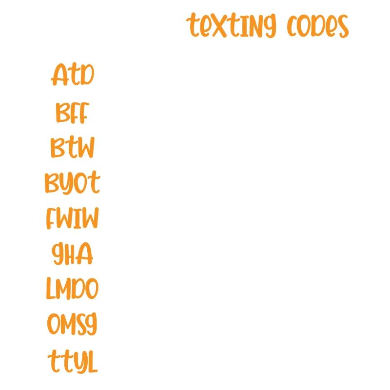 Codes texte Senior Citizen ou Eldery Person Gesch
