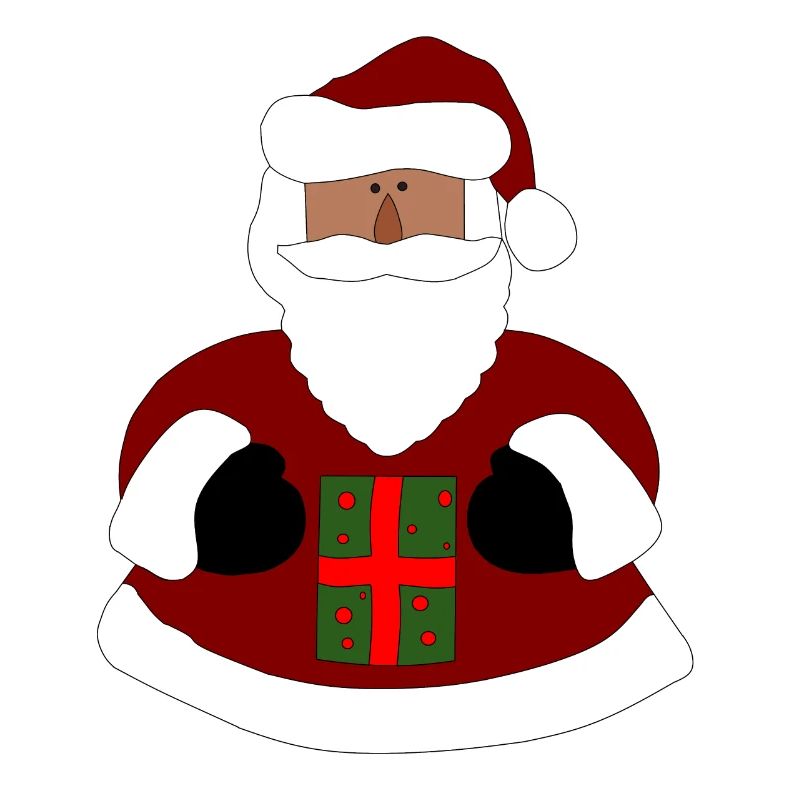 Weihnachtsmann mit Geschenk