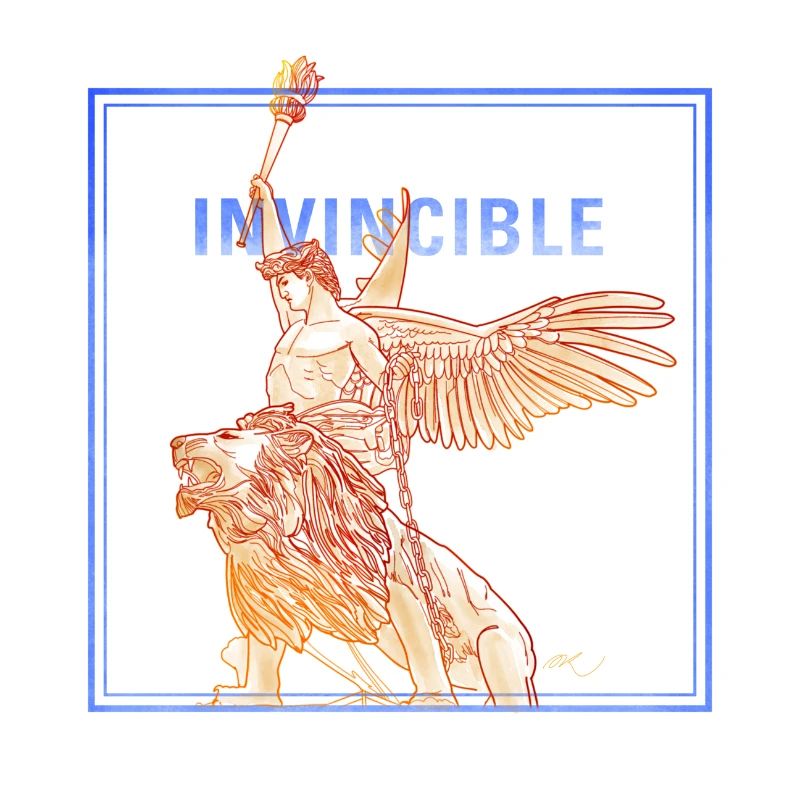 Invincible Angle with Lion