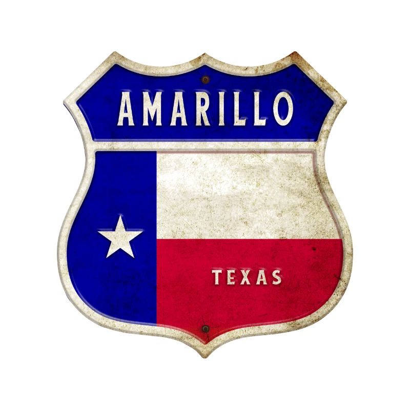 Drapeau Texas à écusson Amarillo