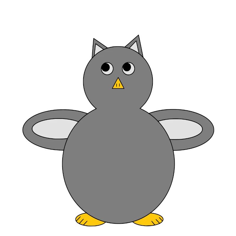 Niedliche graue Eule - Geschenkidee