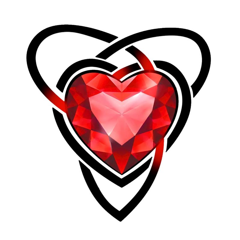 Faceted Red Gem Heart