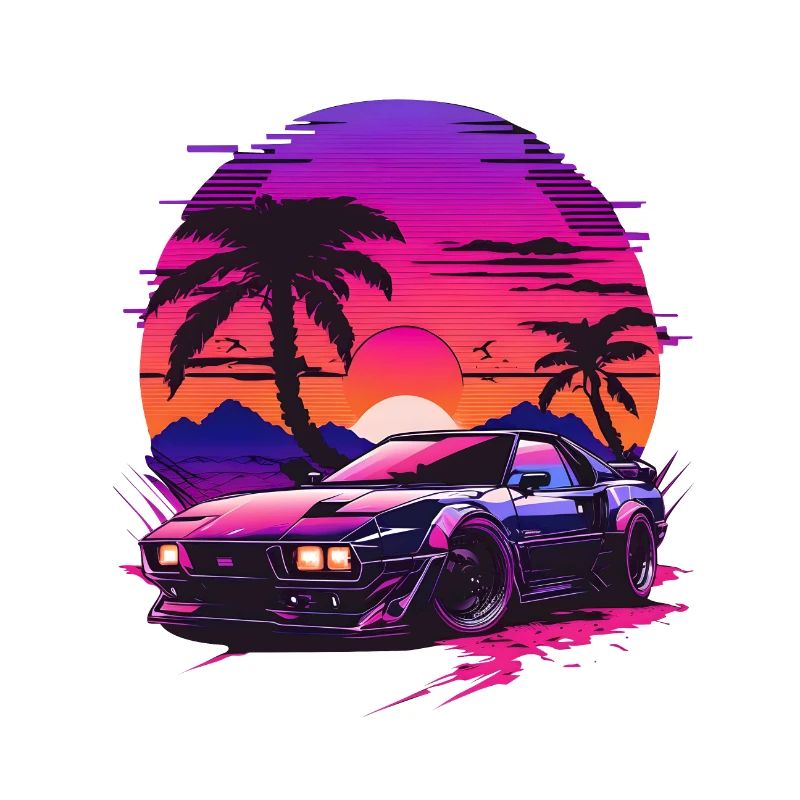Synthwave Super Sport Car