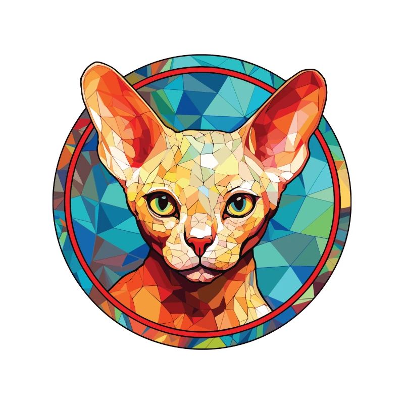 Devon Rex chat aquarelle colorée pour animaux de compagnie Illustration