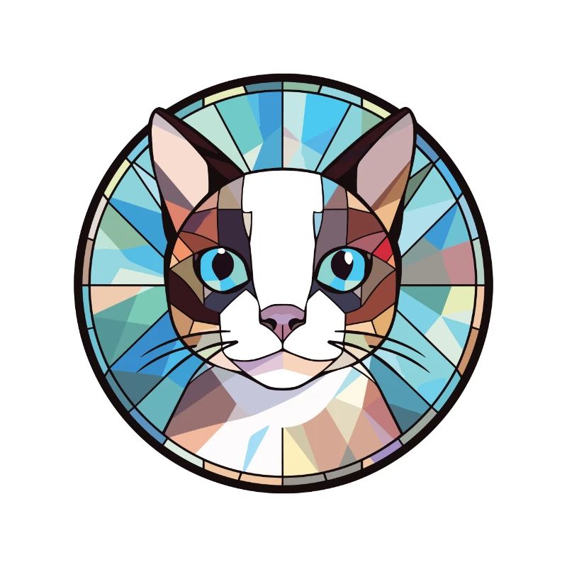 Illustration d’animal de compagnie aquarelle colorée de chat de raquette