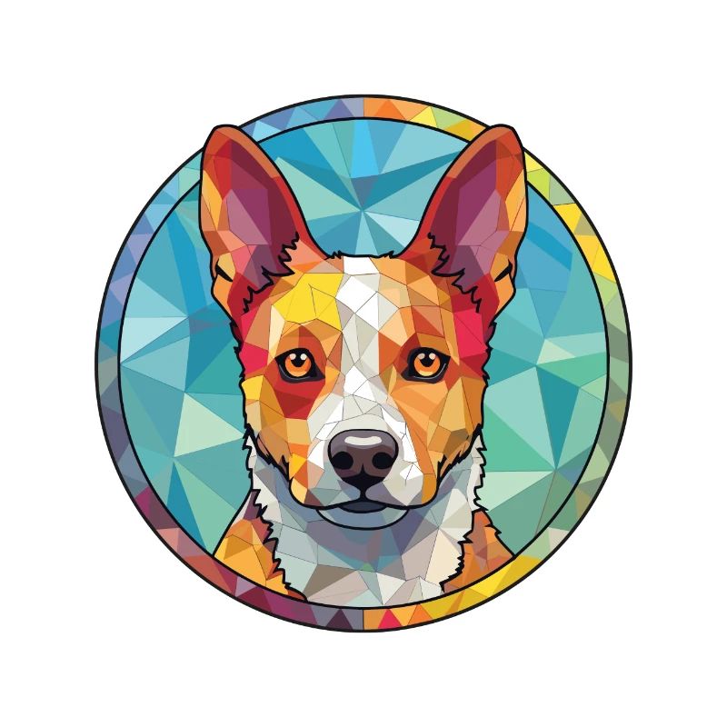 Australischer Stumpy Tail Cattle Dog Rasse Aquarell