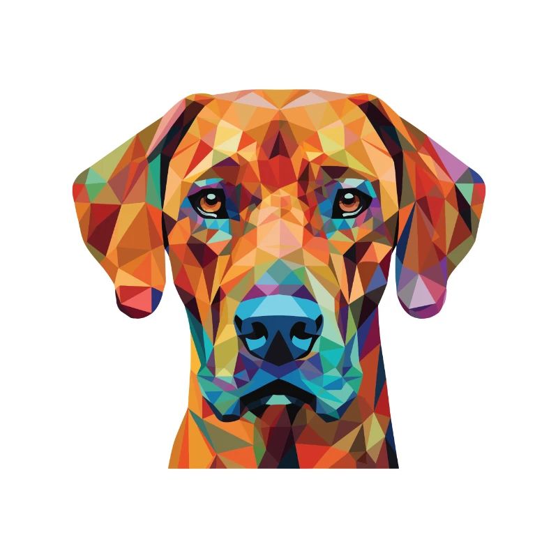 Rhodesian Ridgeback Hunderasse buntes Aquarell