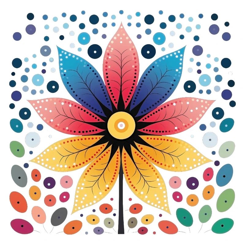 Dot Art Design - Colorful Dot Pattern