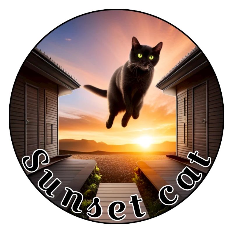 Coucher de soleil chat 2