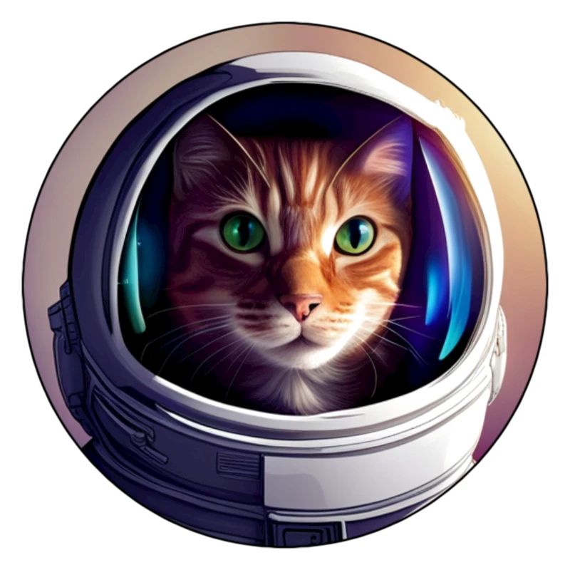Chat de l’espace avec un casque