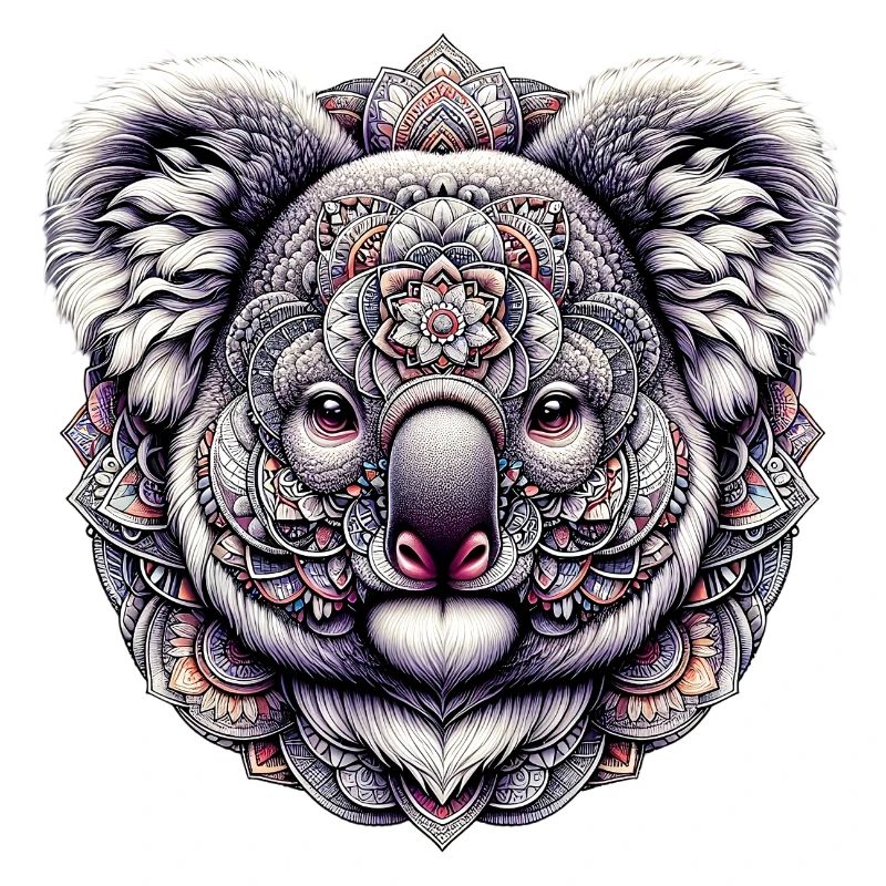 Koala décoré de Mandalas