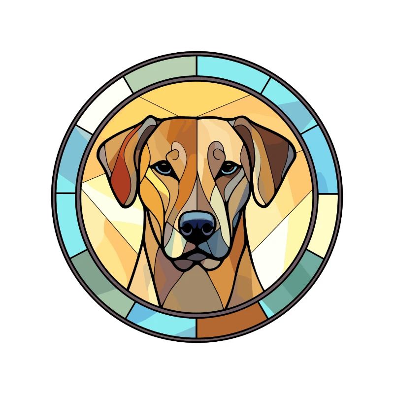 Schwarzes Maul Cur Hund Rasse Buntes Glas Buntes W