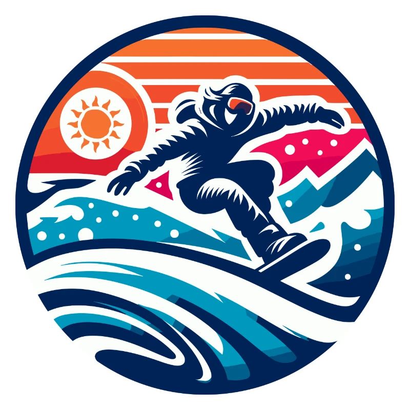 Expression Graphique d'un Snowboarder