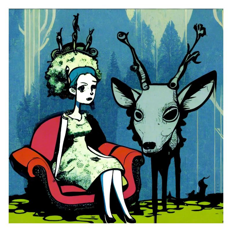 Psychedelischer Hirsch 01