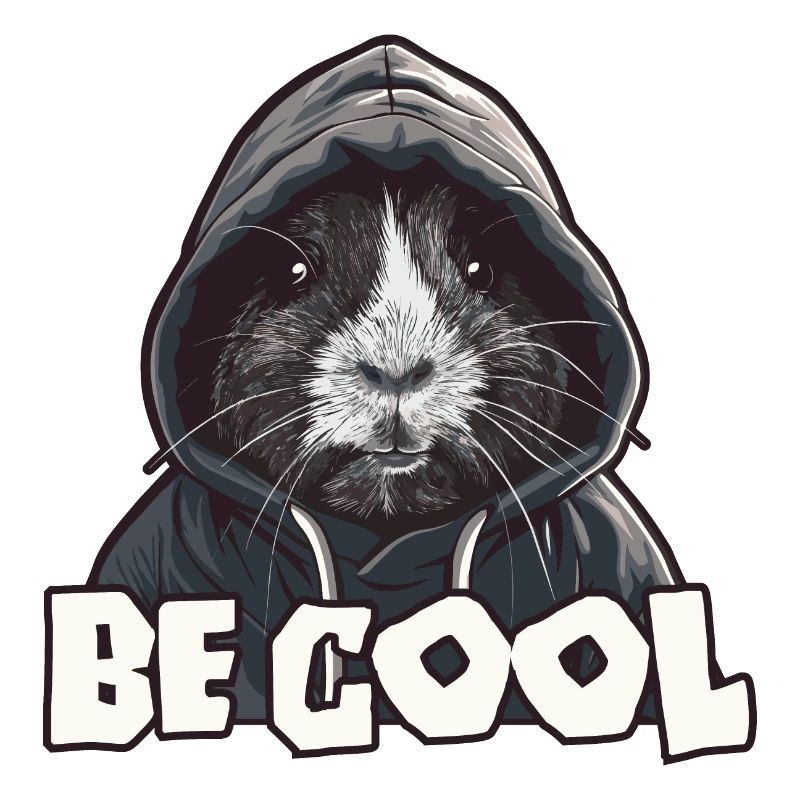 Cochon d’Inde cool avec capuche