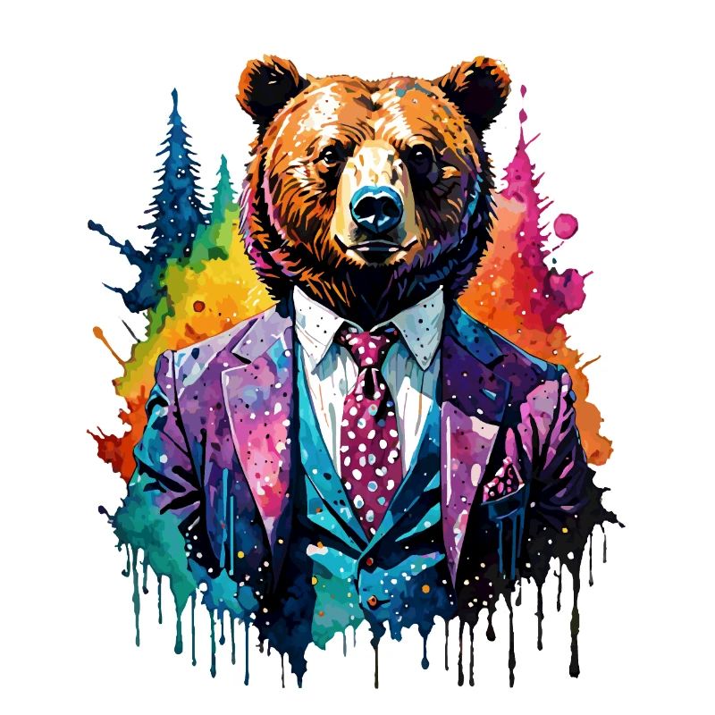 Bear in a suit