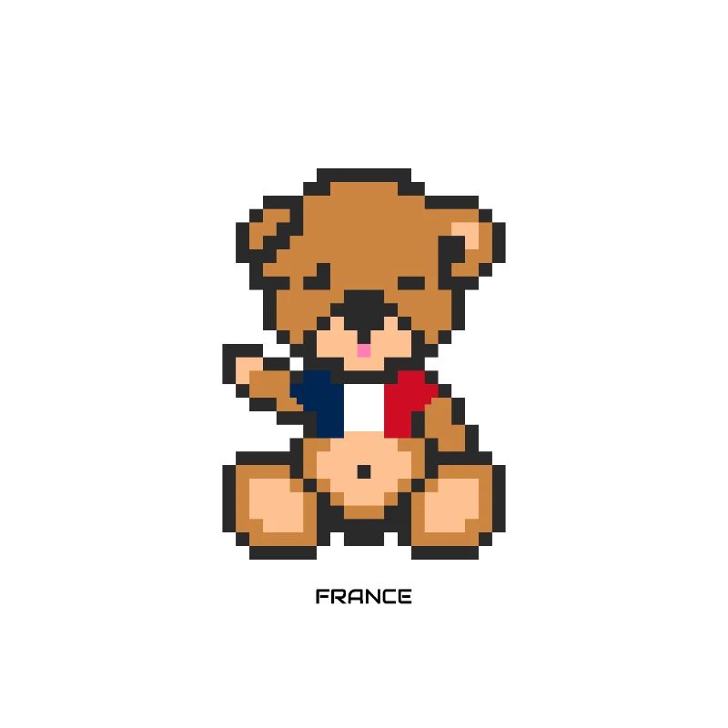 Pixel Bär Frankreich