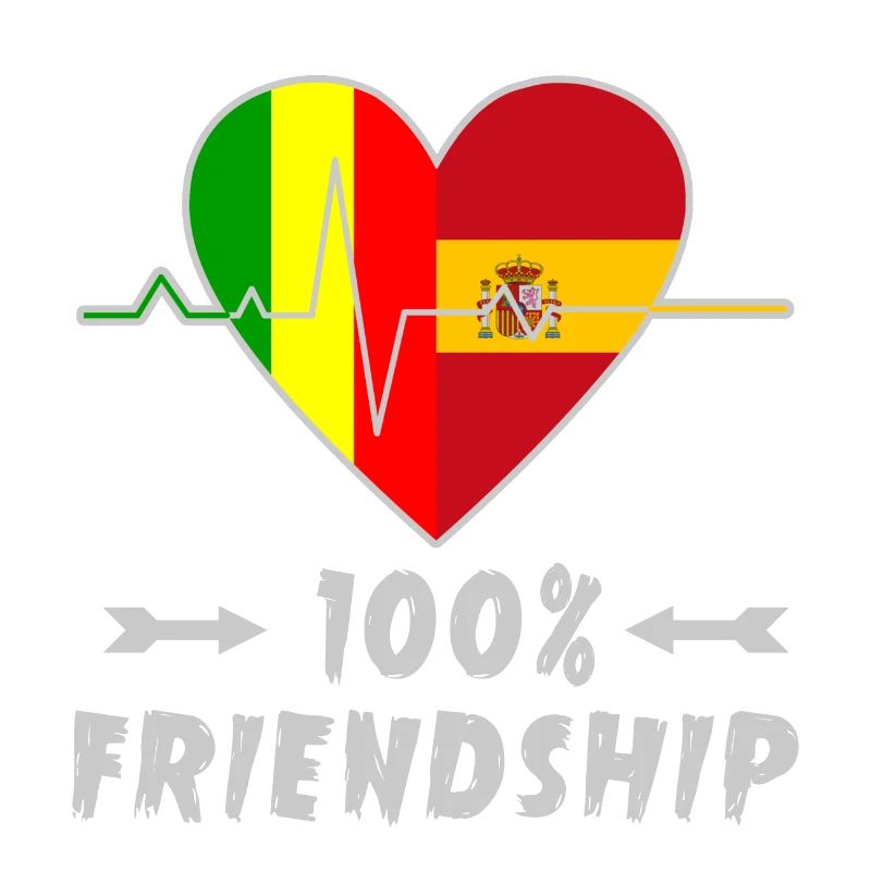 Mali und Spanien 100% Freundschaft