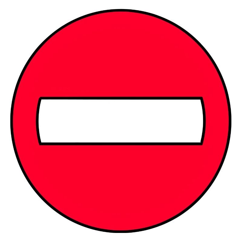 Durchgangsverbot Icon Rot