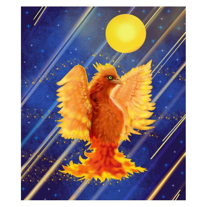 Oiseau de feu lumineux cosmique : Cyber-Semurg