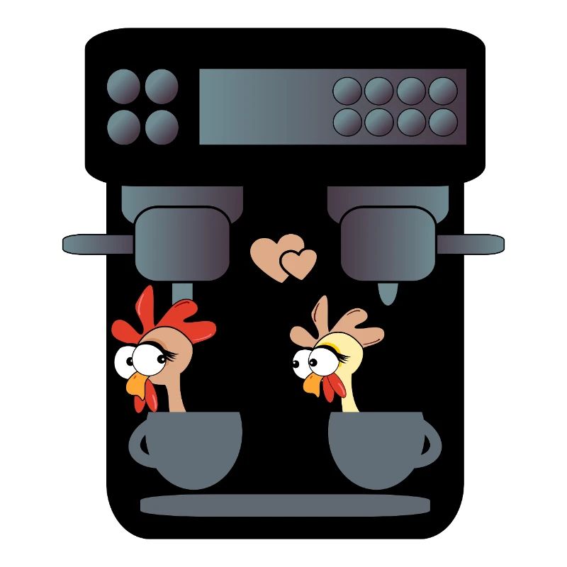 FUNNY CHICKENS COFFEE MAKER COFFEE